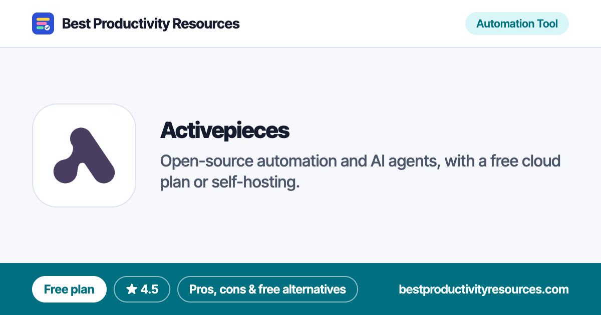 Activepieces on Best Productivity Resources