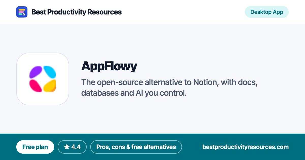 AppFlowy on Best Productivity Resources