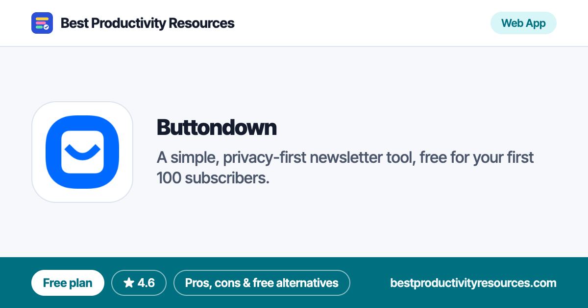 Buttondown on Best Productivity Resources