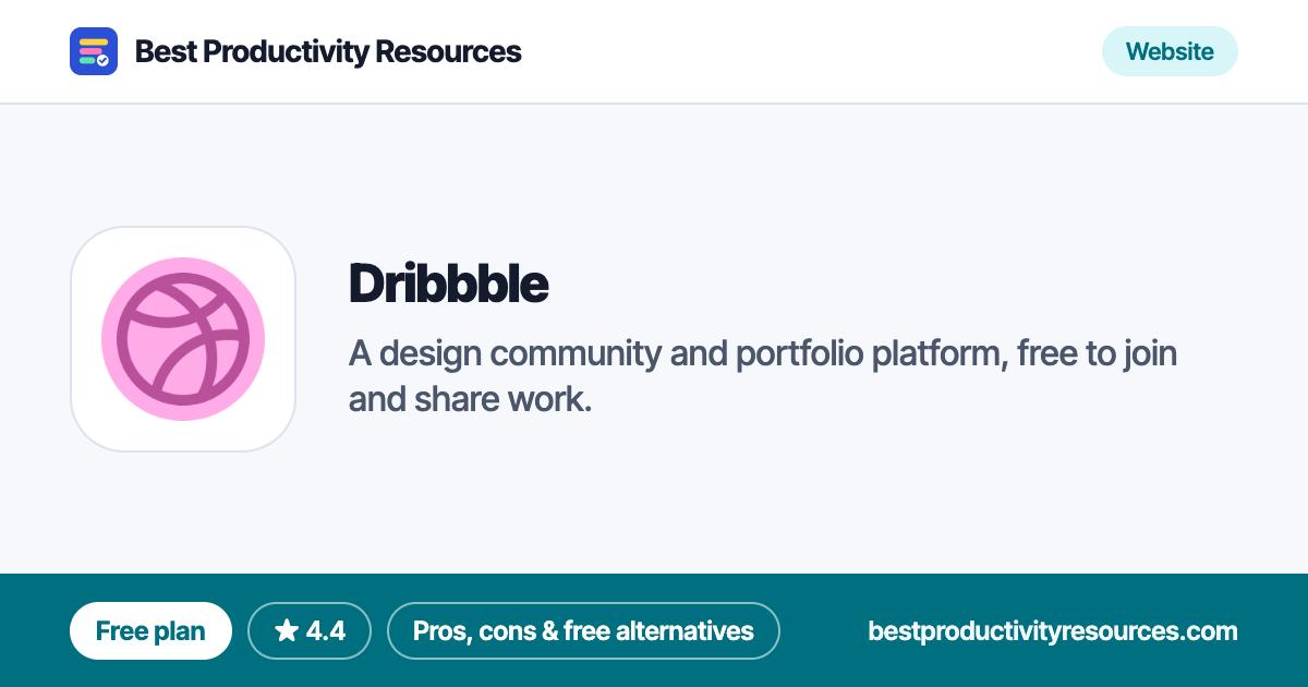 Dribbble on Best Productivity Resources