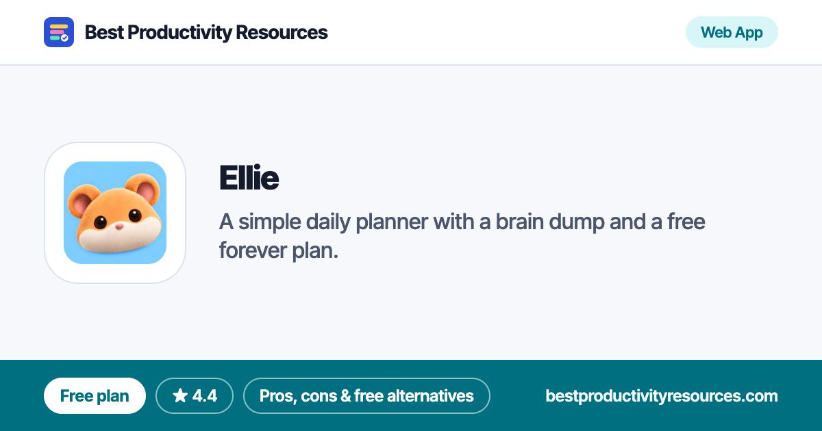 Ellie on Best Productivity Resources