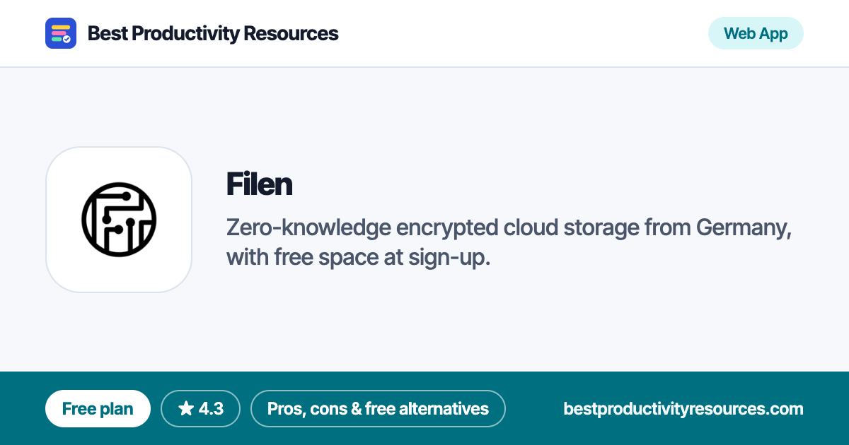 Filen on Best Productivity Resources