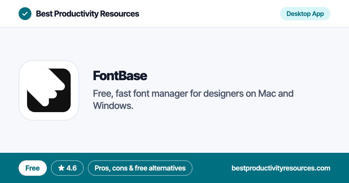 FontBase on Best Productivity Resources