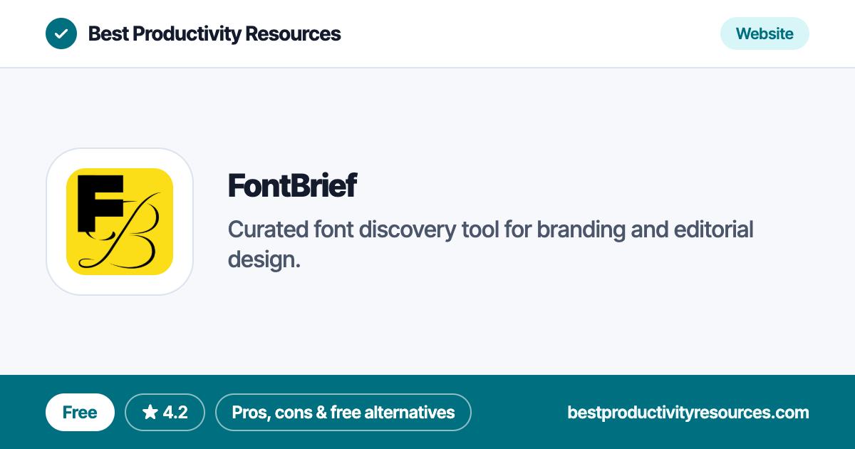 FontBrief on Best Productivity Resources