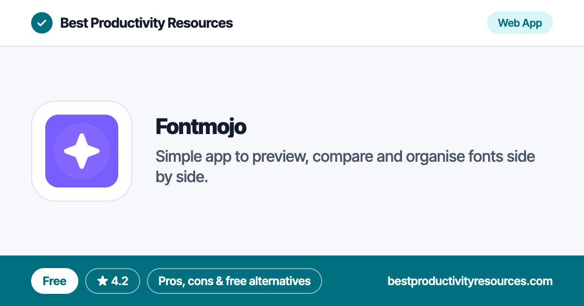 Fontmojo on Best Productivity Resources