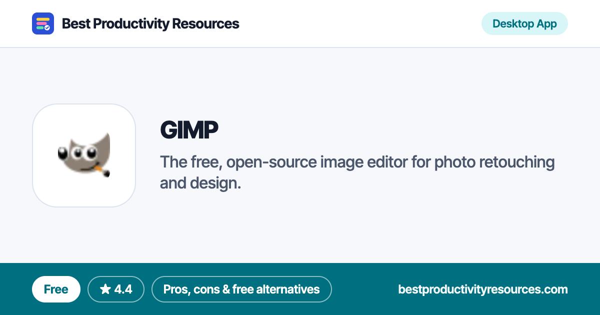 GIMP on Best Productivity Resources