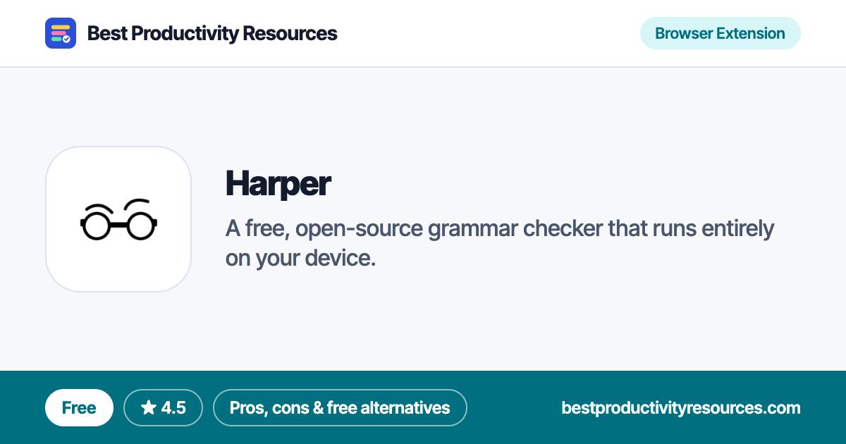 Harper on Best Productivity Resources