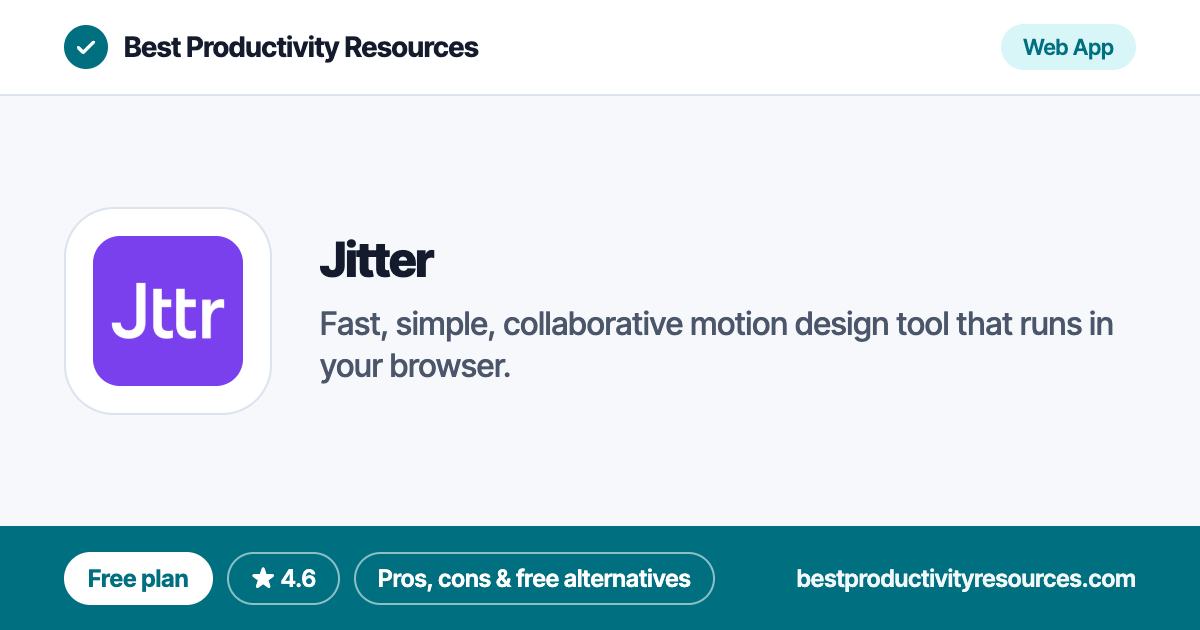 Jitter on Best Productivity Resources