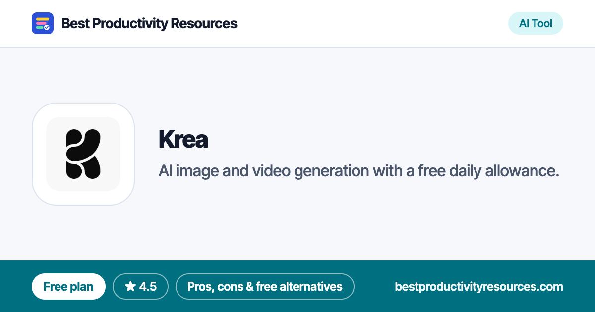 Krea on Best Productivity Resources