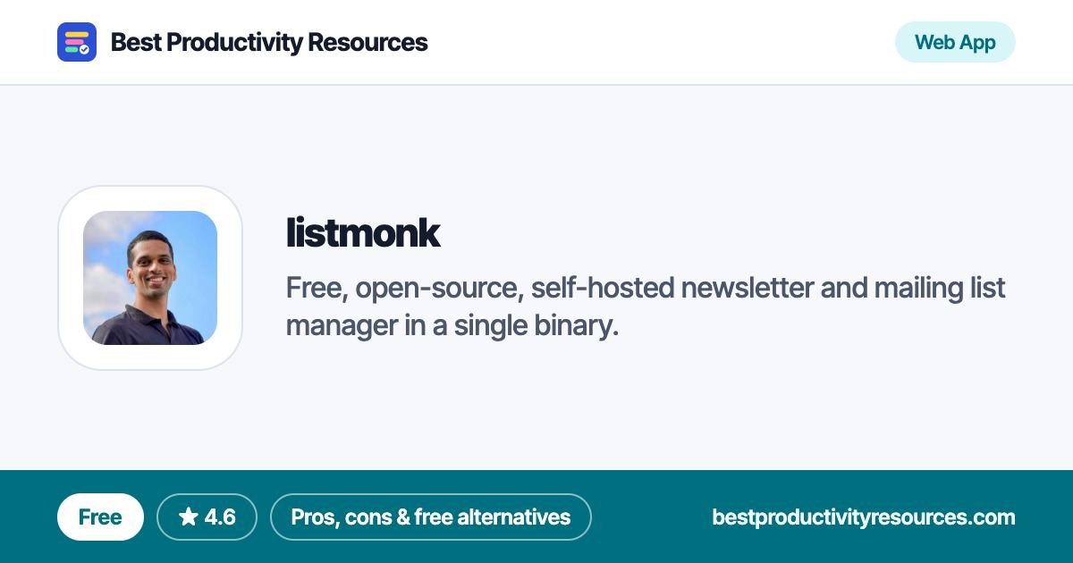 listmonk on Best Productivity Resources