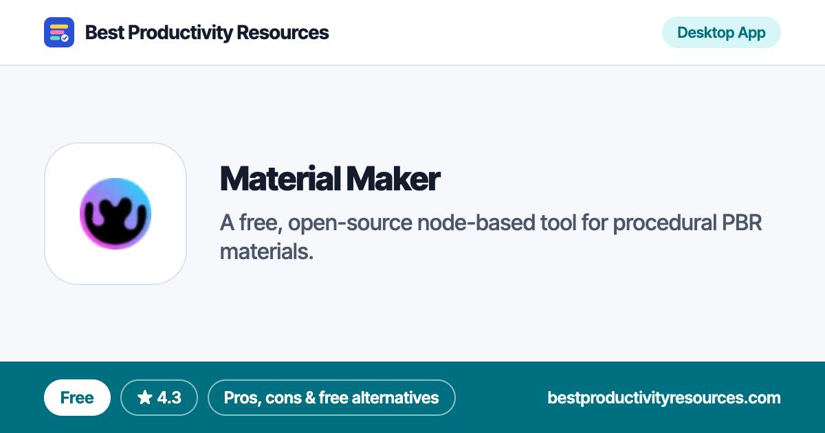 Material Maker on Best Productivity Resources