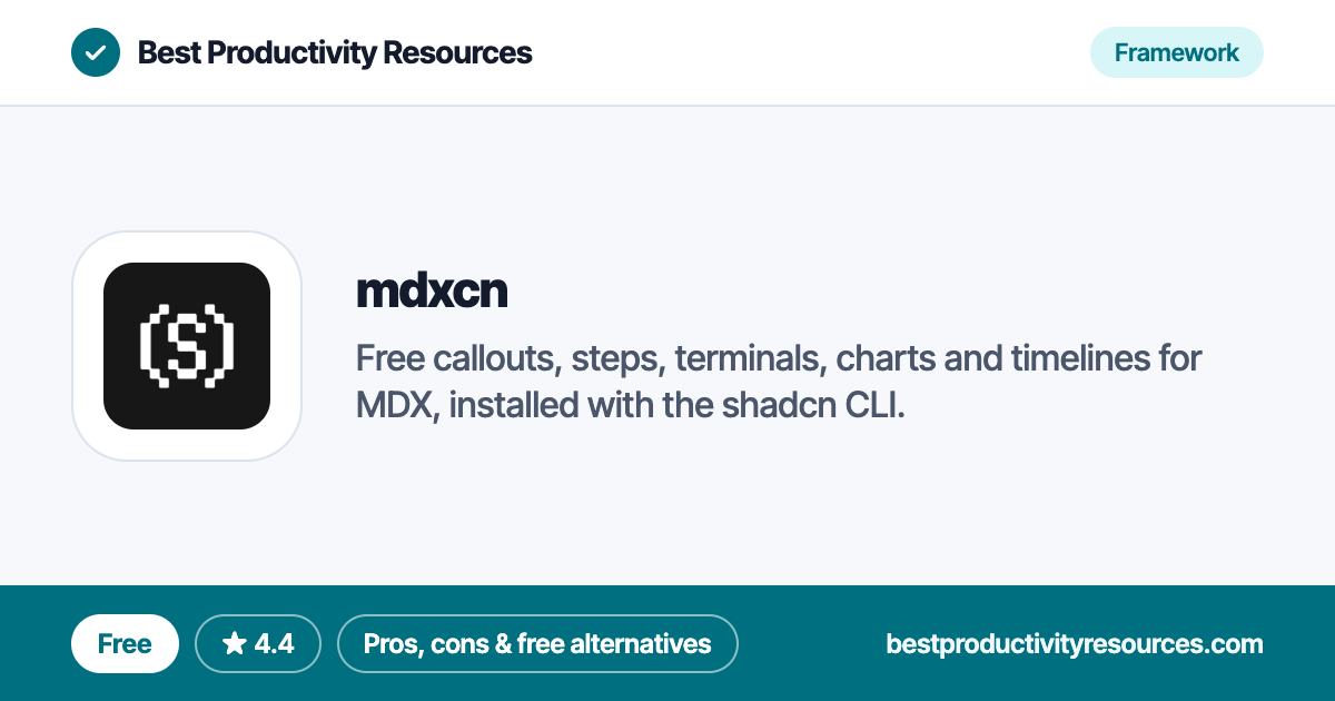 mdxcn on Best Productivity Resources