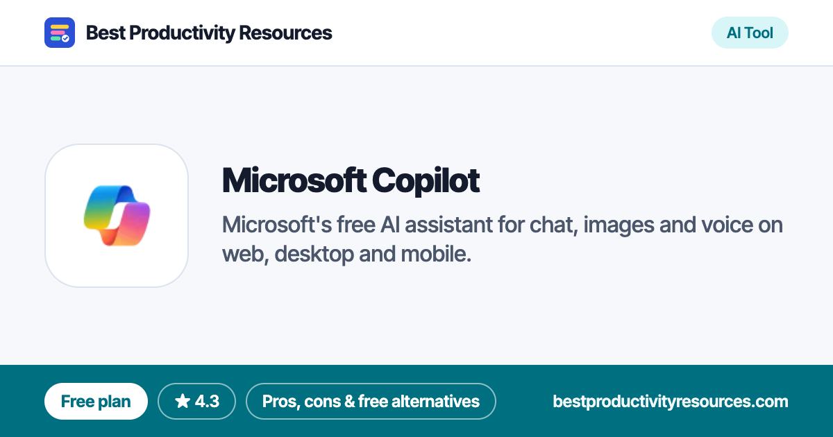 Microsoft Copilot on Best Productivity Resources