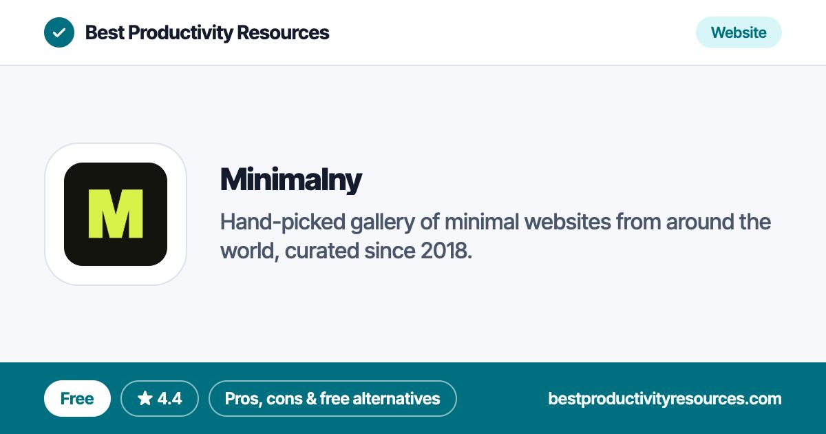 Minimalny on Best Productivity Resources