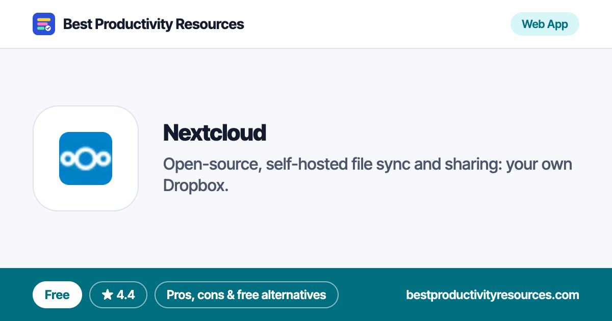 Nextcloud on Best Productivity Resources