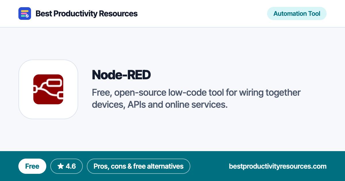 Node-RED on Best Productivity Resources