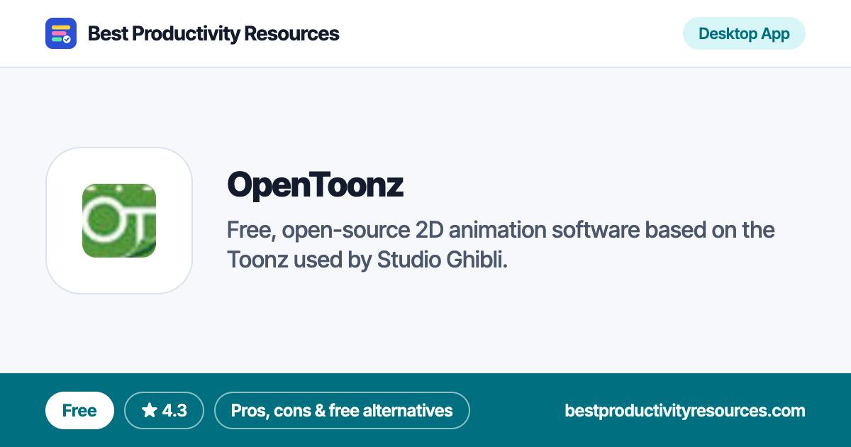 OpenToonz on Best Productivity Resources