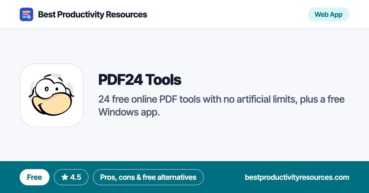 PDF24 Tools on Best Productivity Resources
