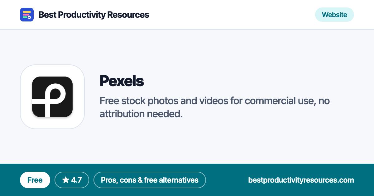 Pexels on Best Productivity Resources