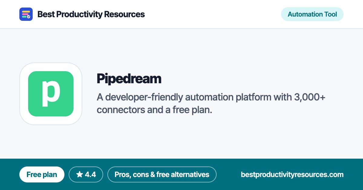 Pipedream on Best Productivity Resources