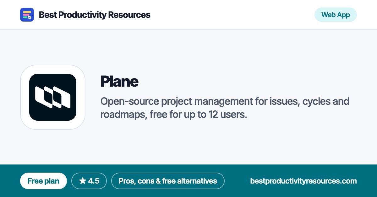 Plane on Best Productivity Resources
