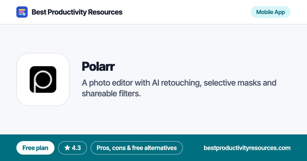 Polarr on Best Productivity Resources