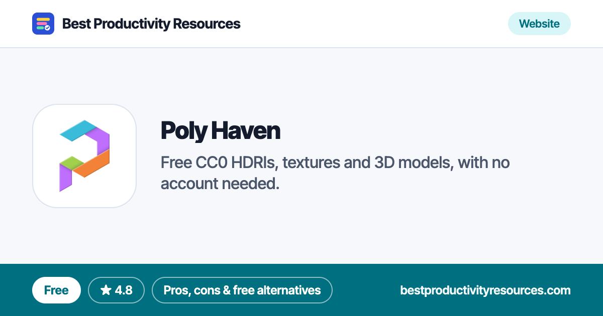 Poly Haven on Best Productivity Resources