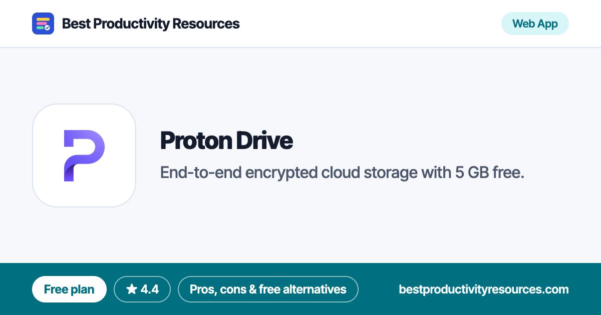 Proton Drive on Best Productivity Resources