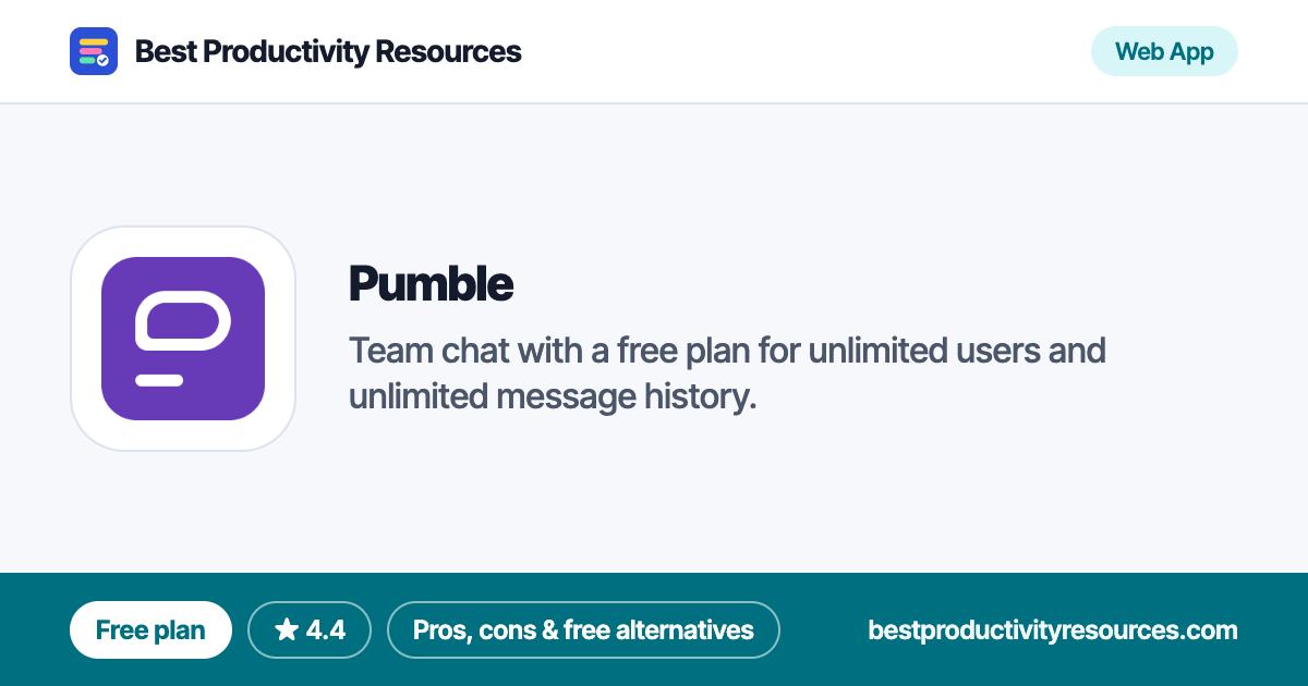 Pumble on Best Productivity Resources