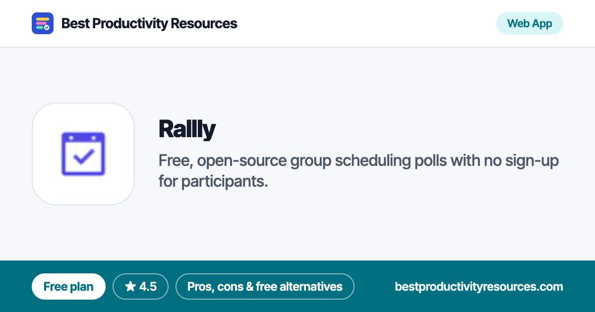 Rallly on Best Productivity Resources