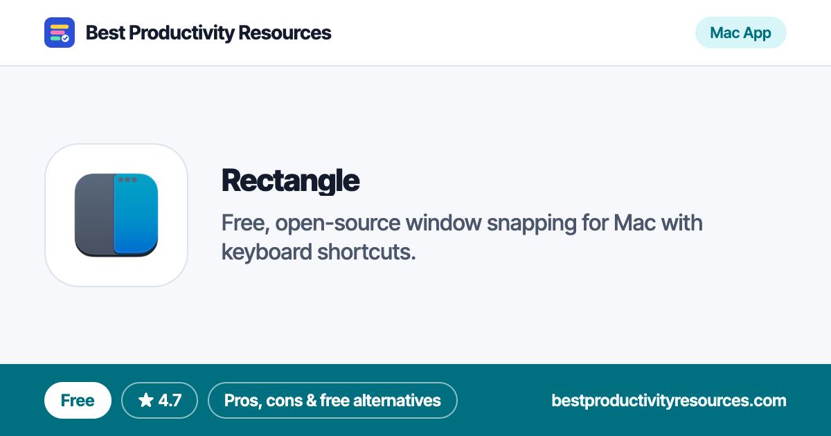 Rectangle on Best Productivity Resources