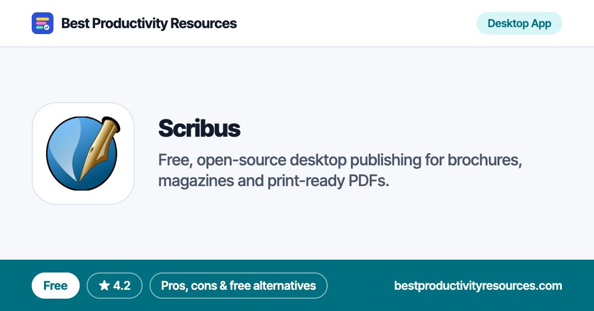 Scribus on Best Productivity Resources