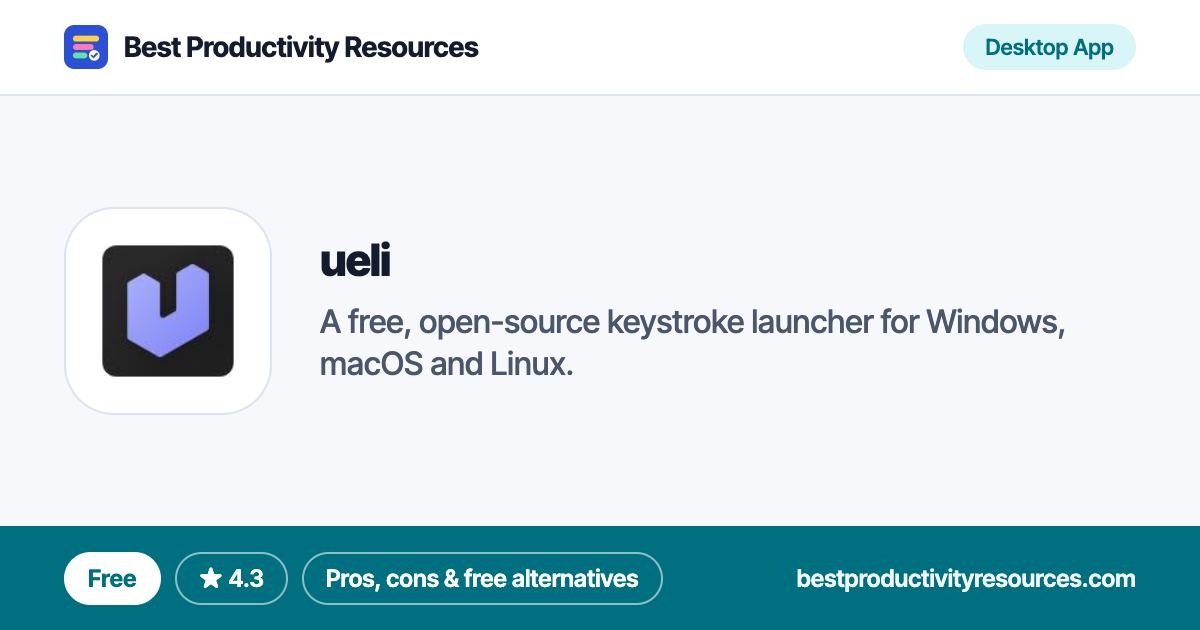 ueli on Best Productivity Resources