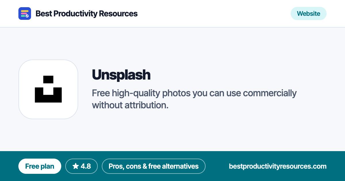 Unsplash on Best Productivity Resources
