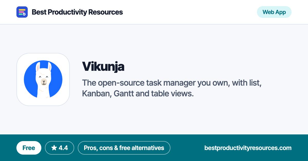 Vikunja on Best Productivity Resources
