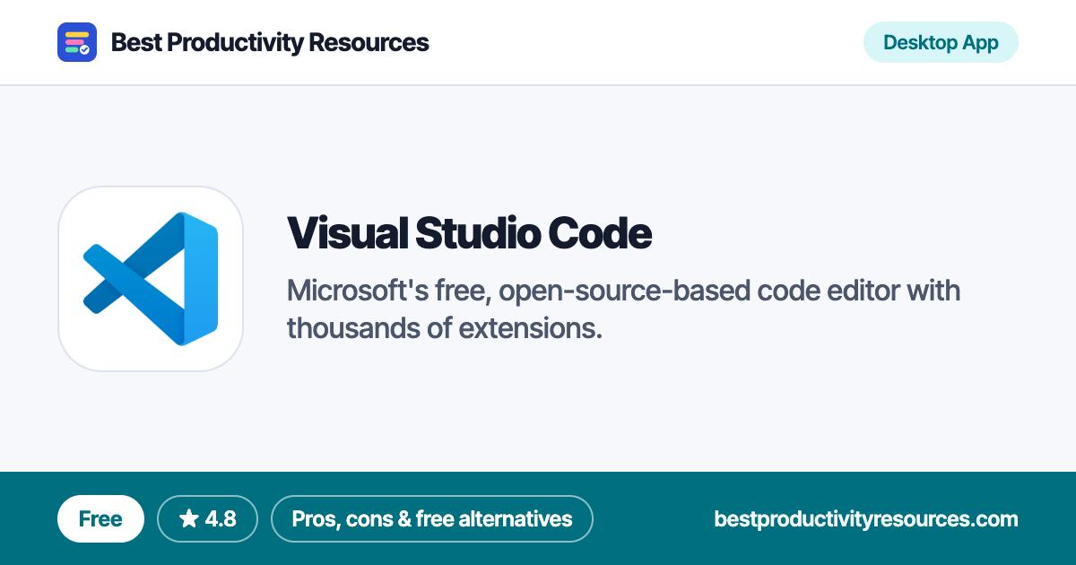 Visual Studio Code on Best Productivity Resources