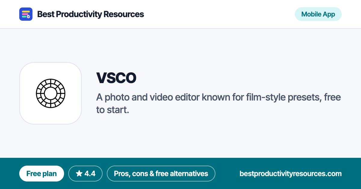 VSCO on Best Productivity Resources