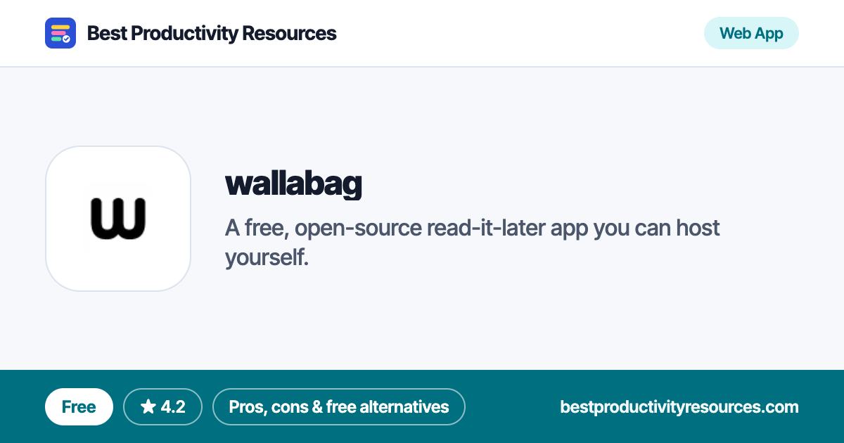 wallabag on Best Productivity Resources