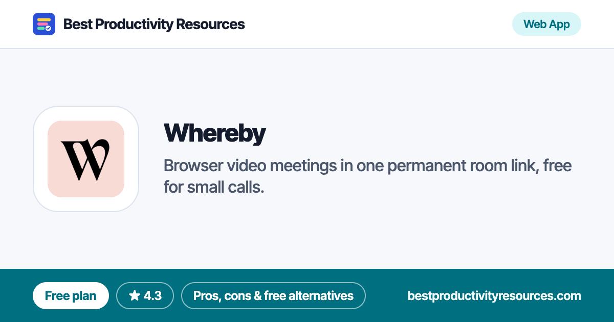 Whereby on Best Productivity Resources
