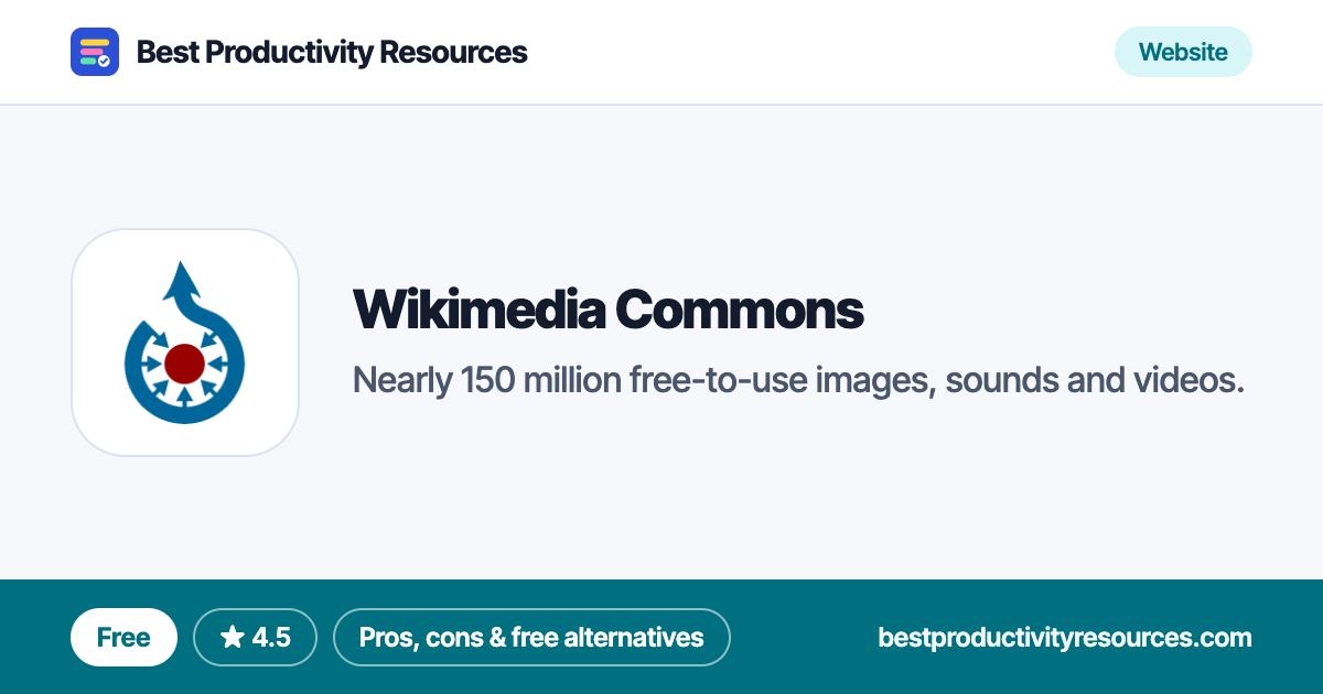 Wikimedia Commons on Best Productivity Resources