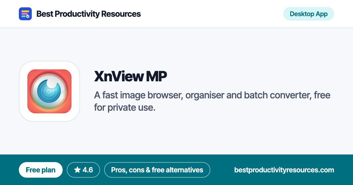 XnView MP on Best Productivity Resources