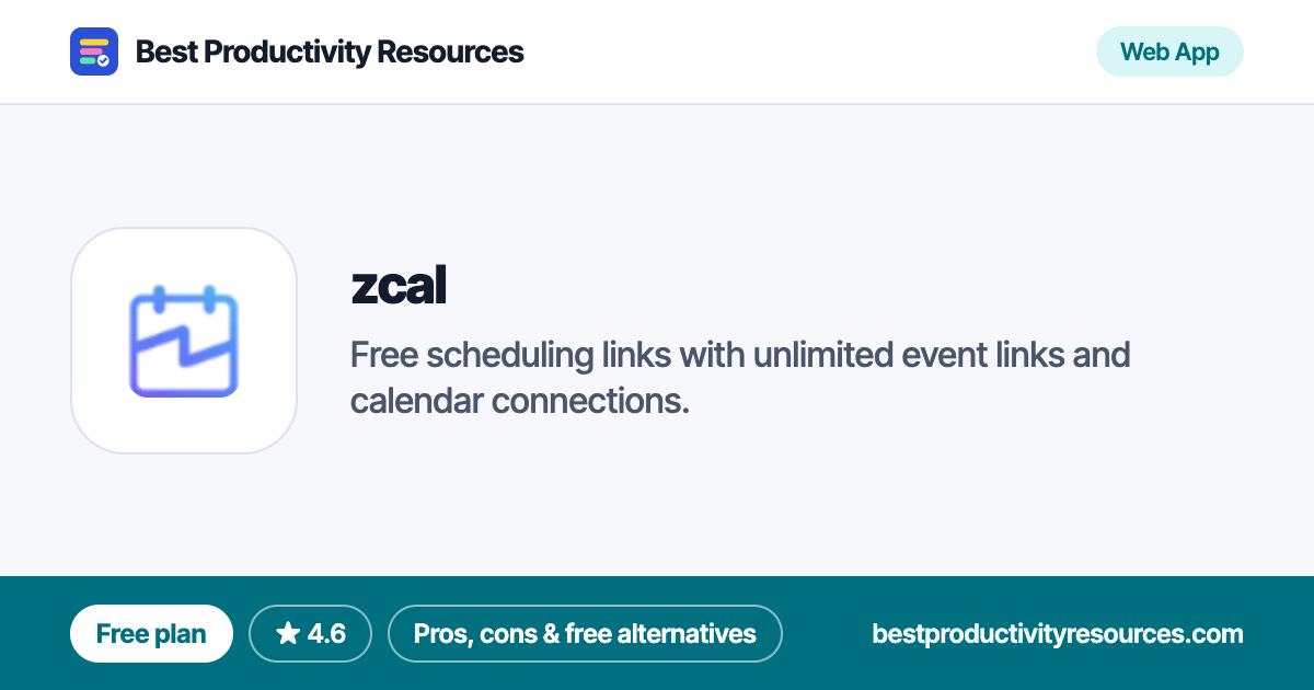 zcal on Best Productivity Resources
